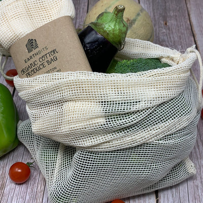 EarthBits - Organic Cotton Mesh Produce Bag (Medium)