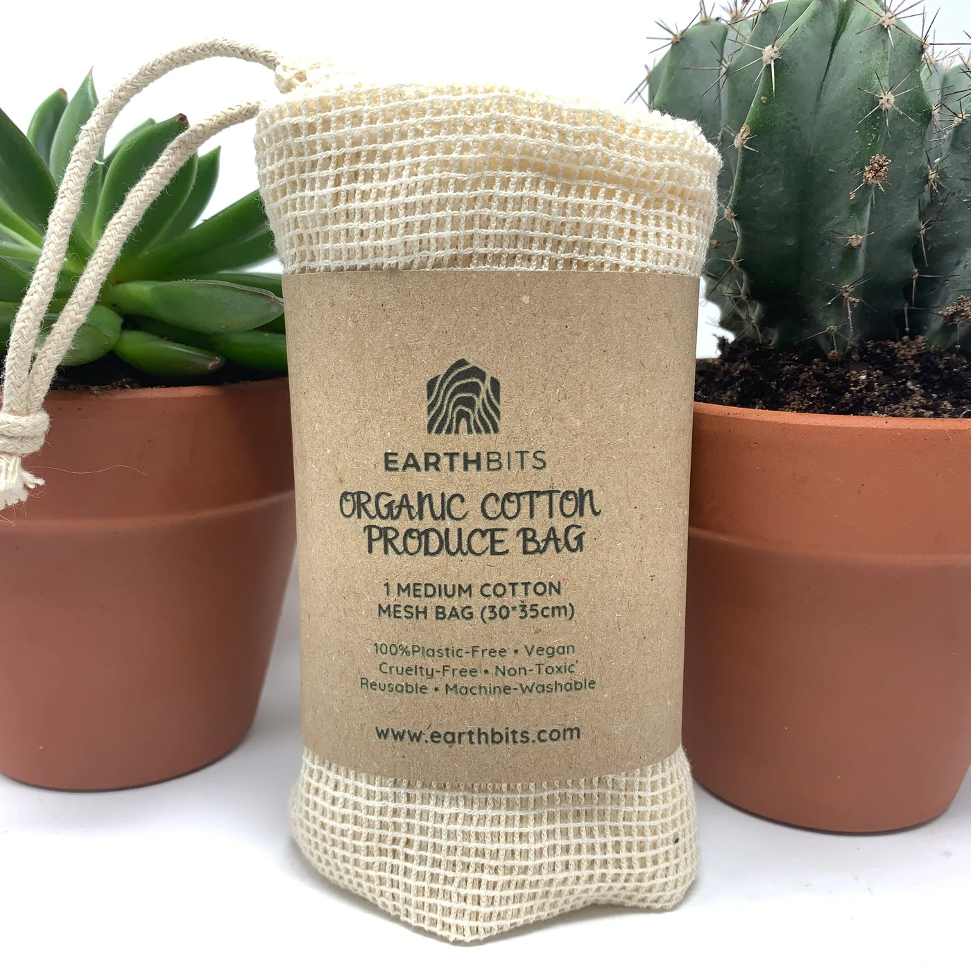 EarthBits - Organic Cotton Mesh Produce Bag (Medium)