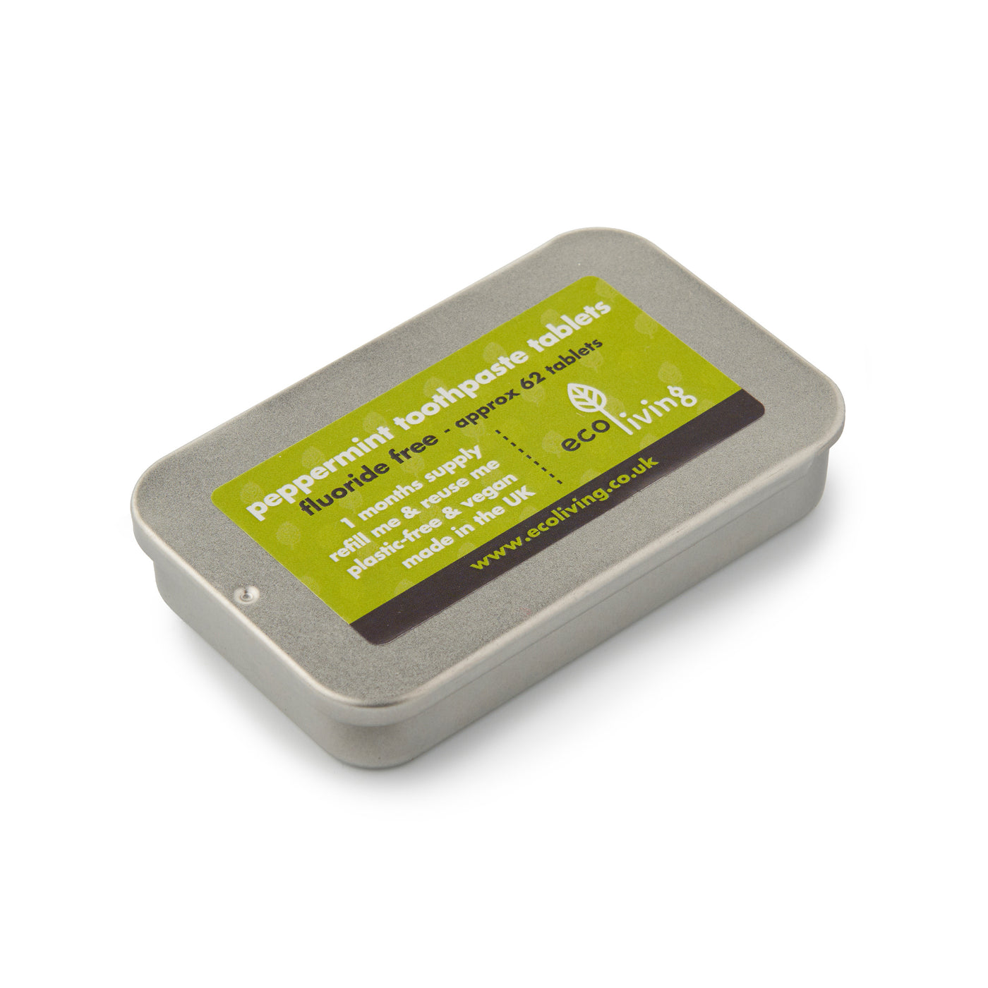 Vg Toothpaste Ecoliving Toothpaste Tablets Tin - Without Fluoride (VG) – alittleeco