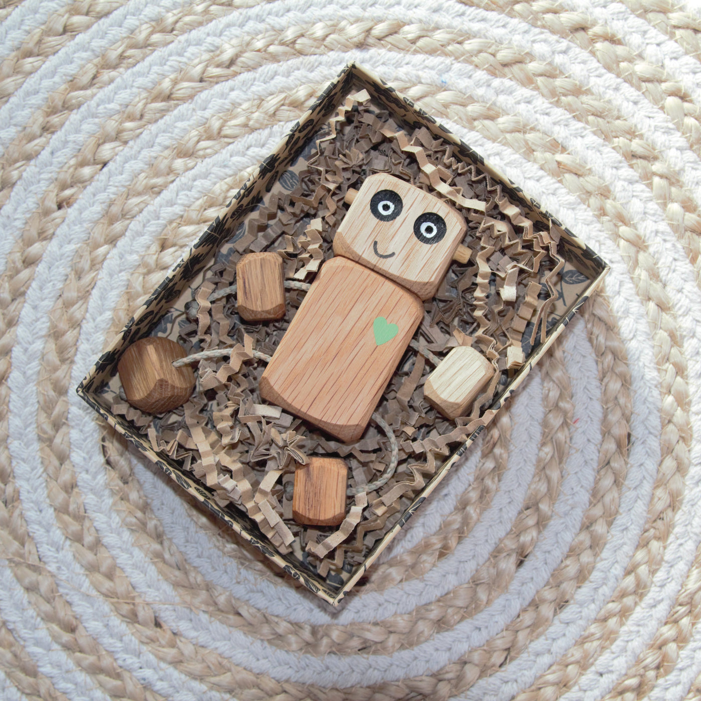 Rudi & Bear - Green Heart Ned - Oak